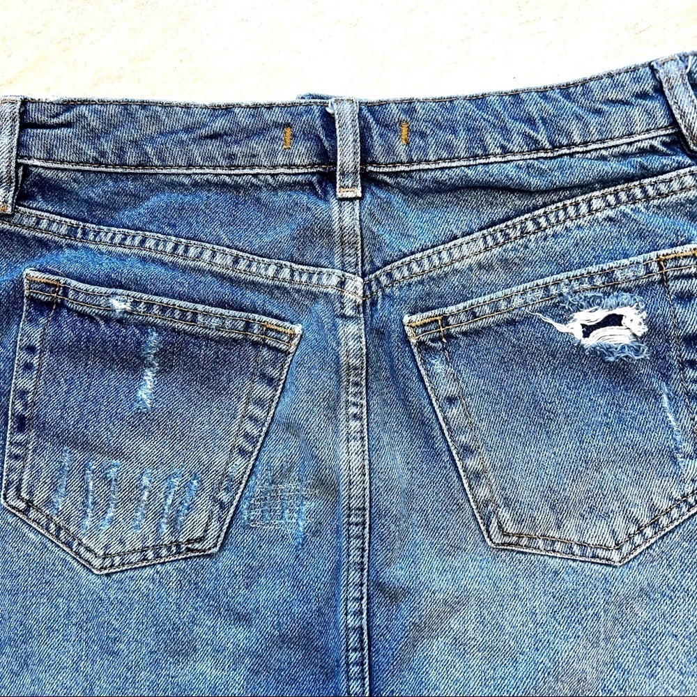 We The Free Blue Distressed Mini Skirt - Picture 3 of 8